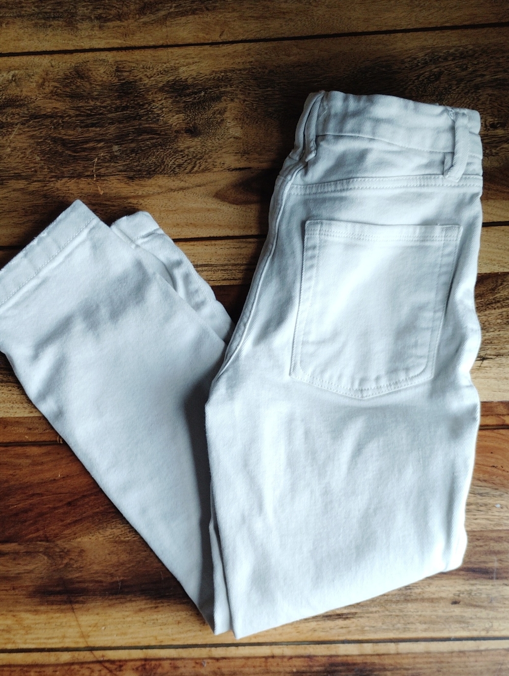 Good American High Rise Straight Leg Jeans In Bone Sz 25